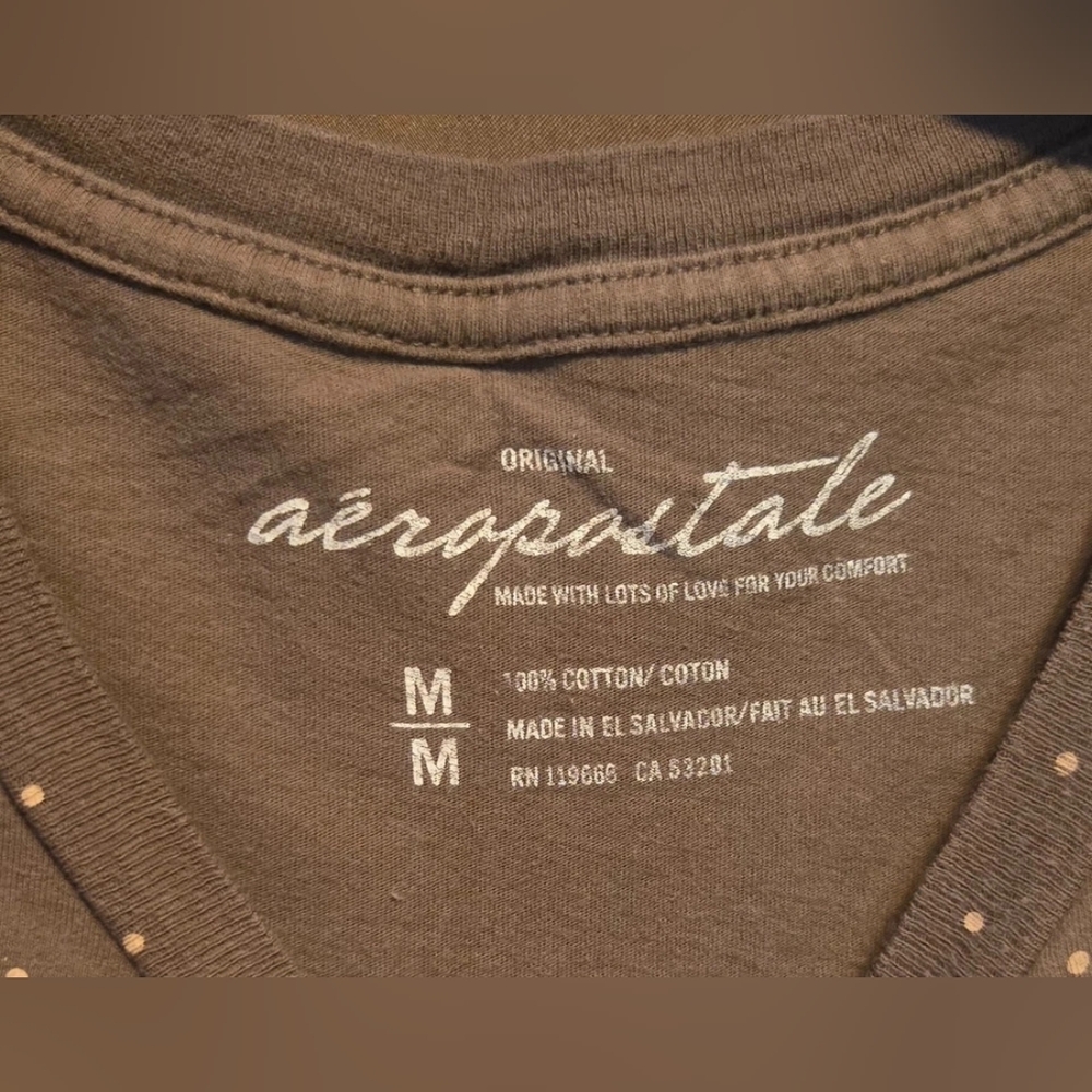 🧡 Aeropostale AERO 1987 Polka Dot Graphic Tee – Women’s Medium – Y2K - Picture 3 of 3